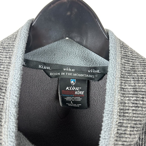 Mens Y2K Kuhl Thermo Core Fleece Grey Utility Hiking Pullover Jacket Size L - Picture 7 of 9